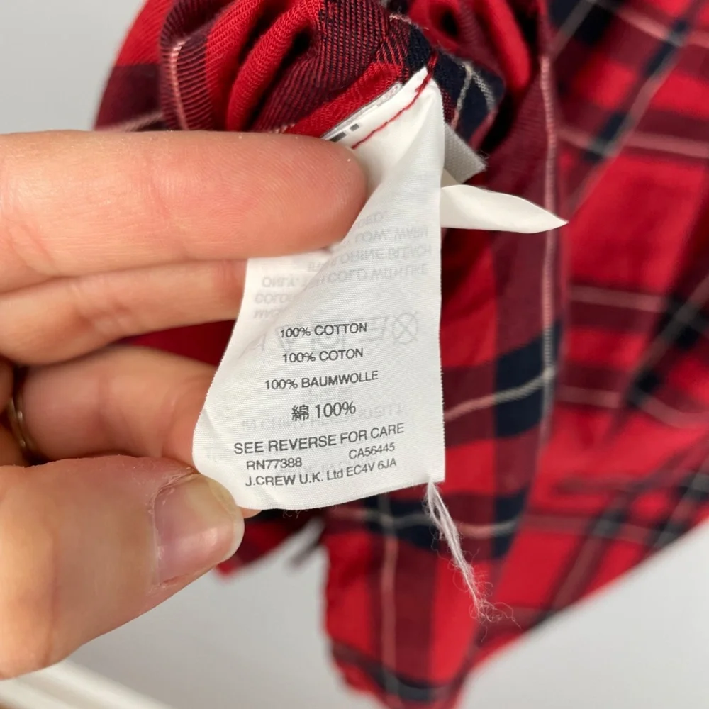 Madewell Central Shirt in Dahl Plaid Red XS - Picture 14 of 14